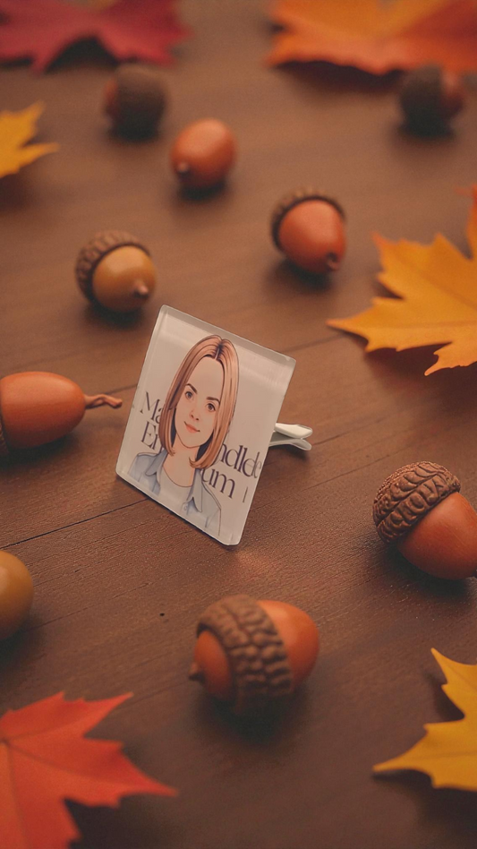 Personalized Square Car Air Vent Clip – Custom Photo Acrylic Edition
