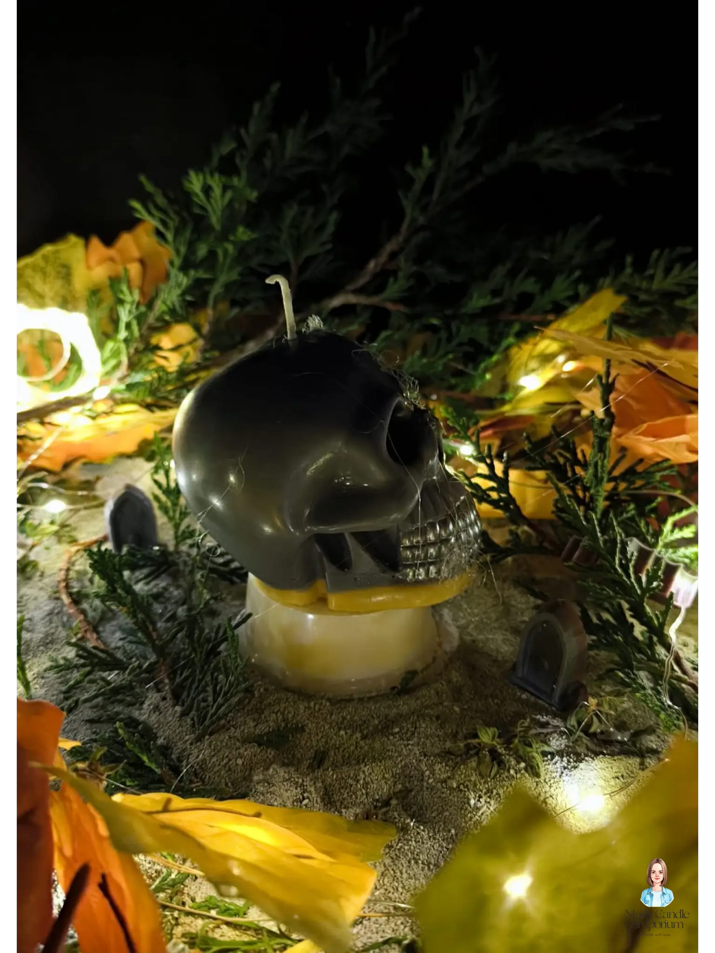 Pillar candle halloween | lord of shadows skull - Candles