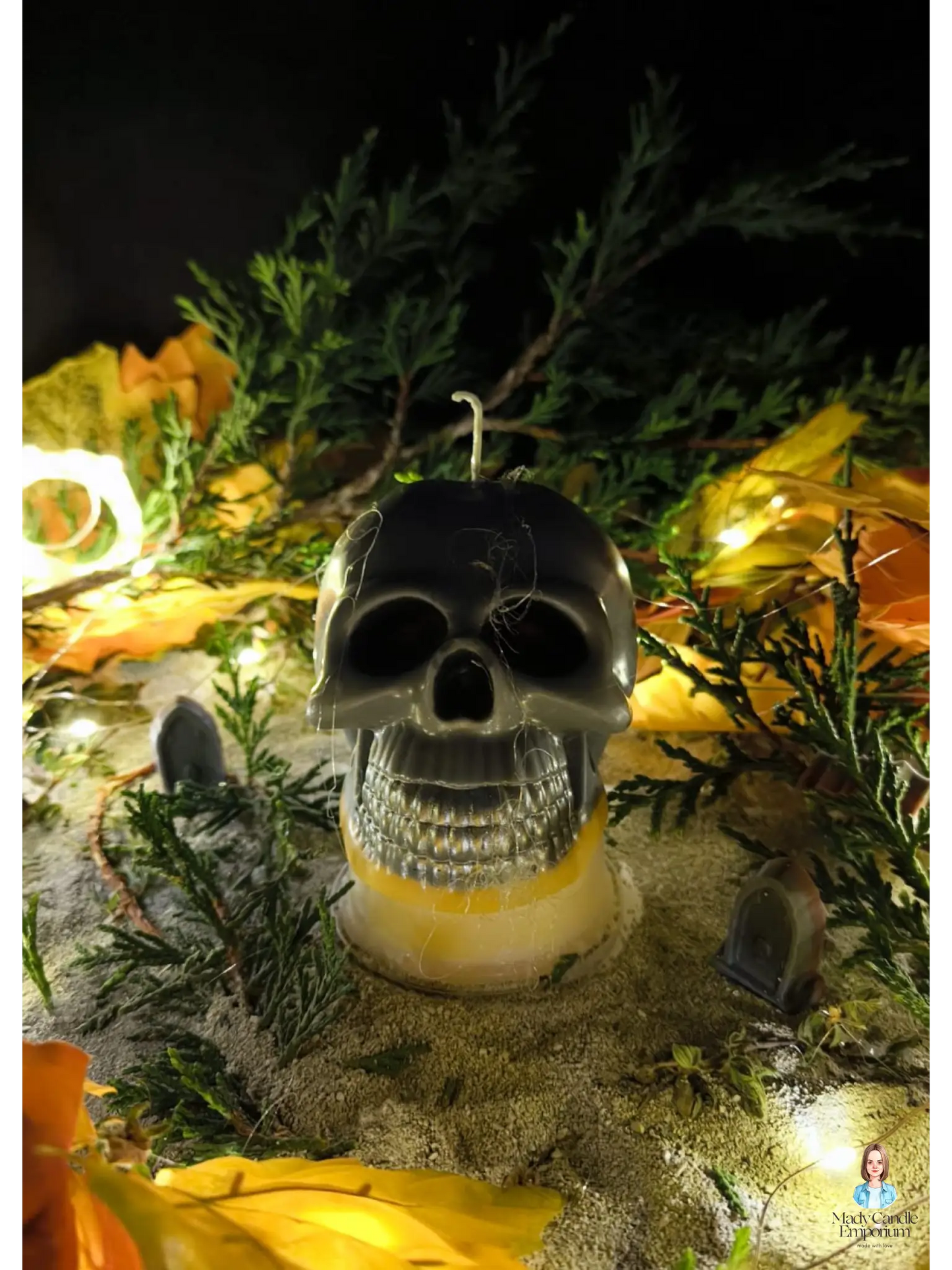 Pillar candle halloween | lord of shadows skull - Candles