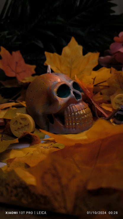 Pillar Candle Halloween | Lady Of Shadows Skull